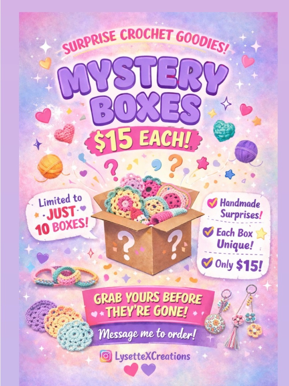 Mystery Crochet Boxes - Purple Multicolor